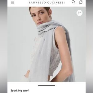 Brunello Cucinelli Women’s Cashmere and Silk Sparkling Scarf Blue